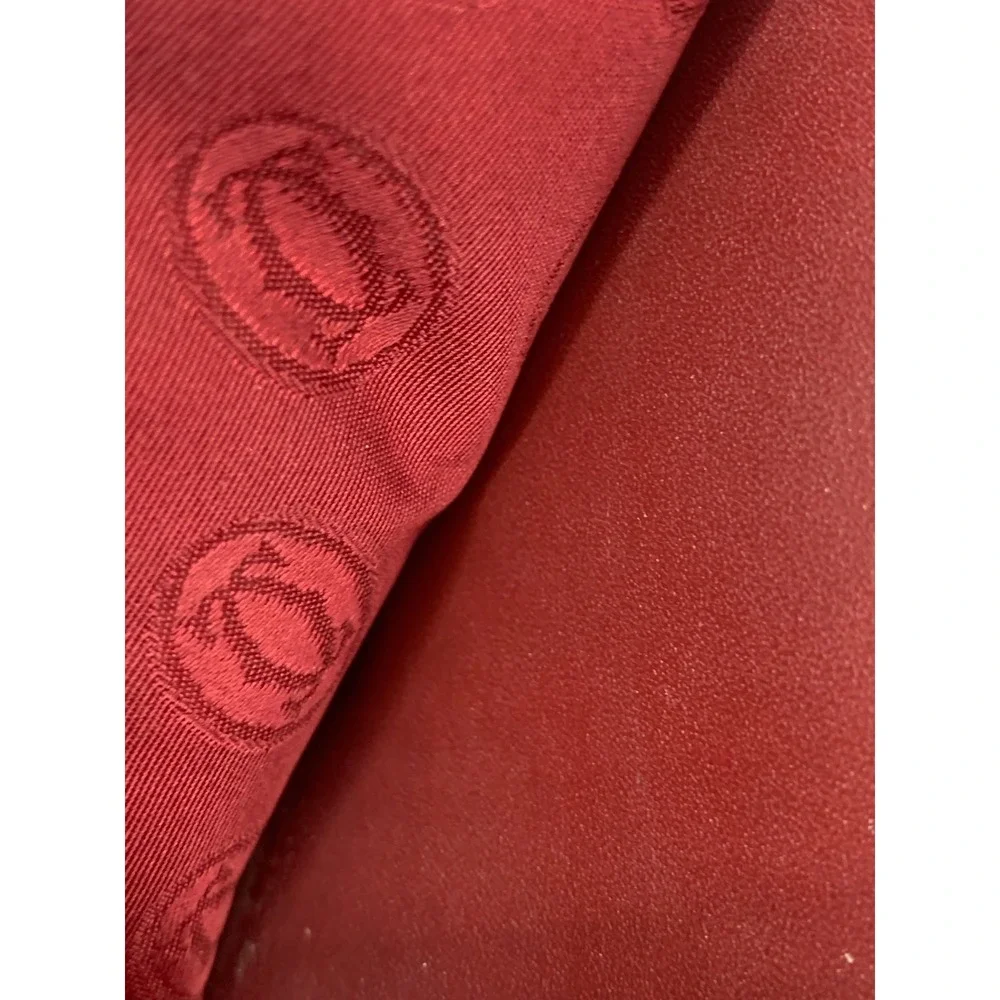 Cartier Must de Cartier Burgundy Leather Long Bifold Wallet Gold Corners #674